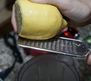 Grating the lemon