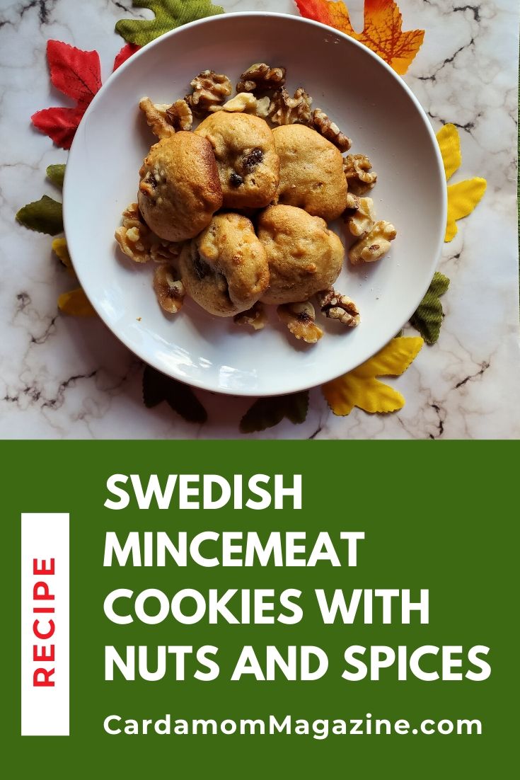 Swedish Mincemeat Cookies with Nuts and Spices