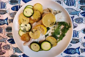 Baked Cod with Lemon and Dill