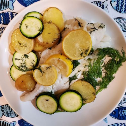 Baked Cod with Lemon and Dill