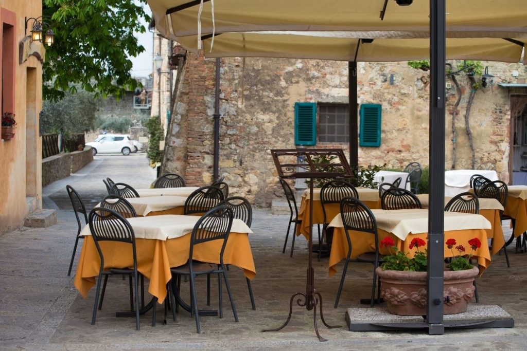 Italian cafe in Tuscany