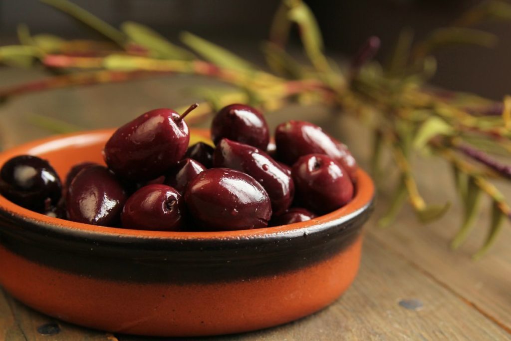 bowl of kalamata olives