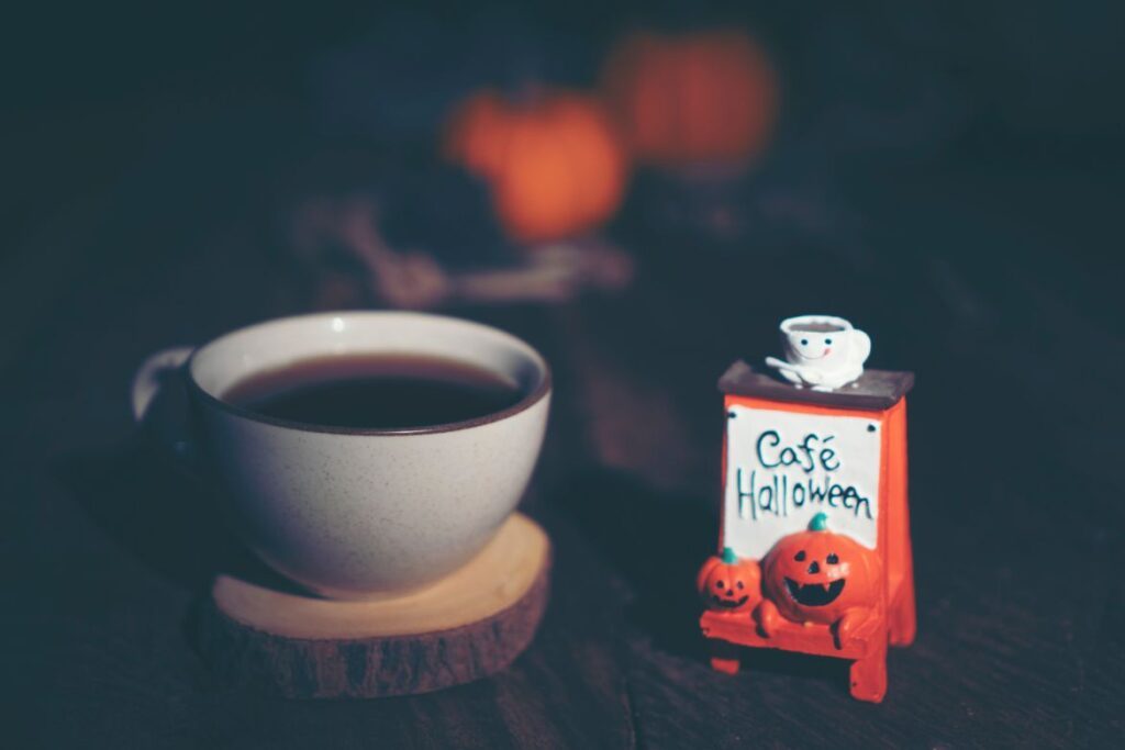 Halloween tea cafe