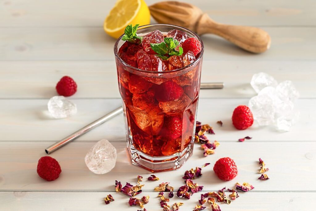 Hibiscus lemon iced tea