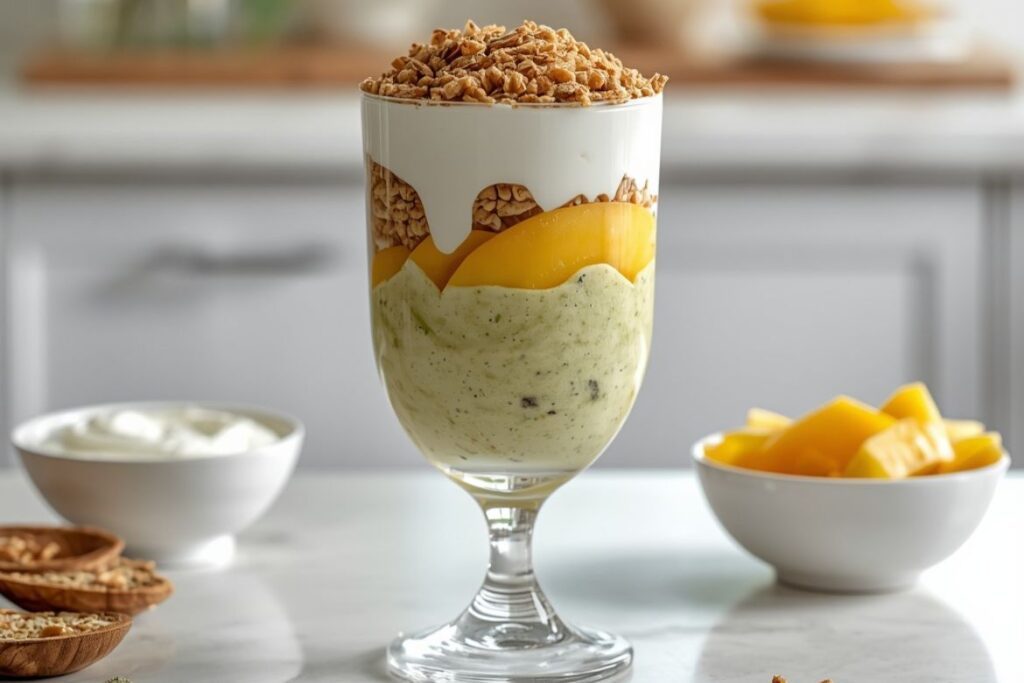 vegan matcha coconut parfait